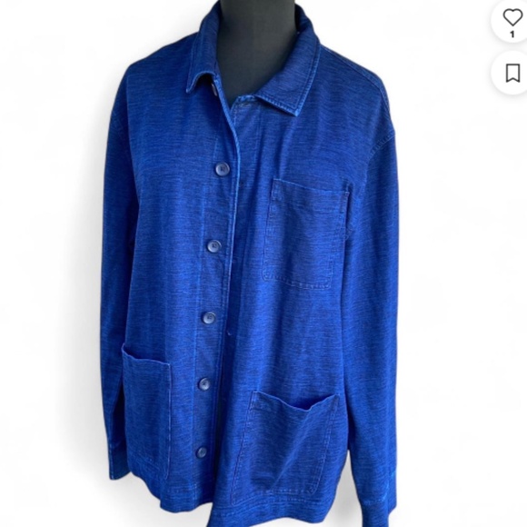 Navy Blue Shacket by Express - Picture 1 of 8